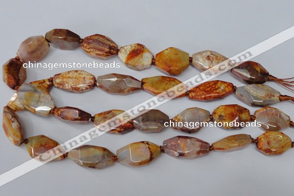 CAG5532 15.5 inches 15*22mm - 15*30mm freeform agate gemstone beads