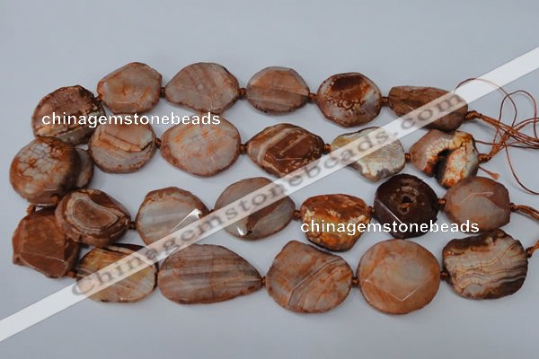 CAG5533 15.5 inches 20*25mm - 25*35mm freeform agate gemstone beads