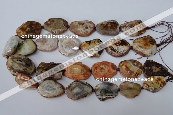 CAG5534 15.5 inches 20*25mm - 25*32mm freeform agate gemstone beads