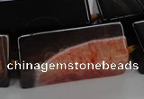 CAG5549 15.5 inches 15*15*40mm cuboid agate druzy geode beads