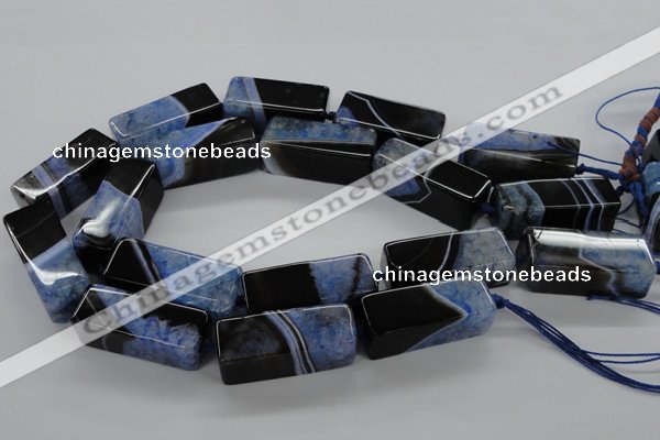 CAG5553 15.5 inches 15*15*40mm cuboid agate druzy geode beads