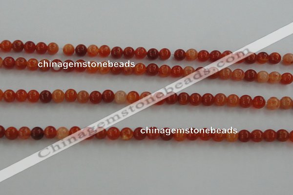 CAG5560 15.5 inches 4mm round natural fire agate beads wholesale