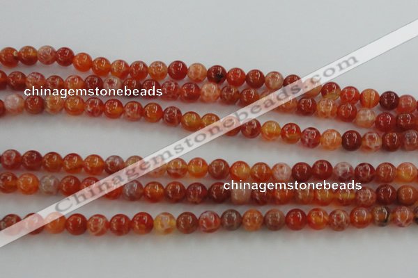 CAG5561 15.5 inches 6mm round natural fire agate beads wholesale