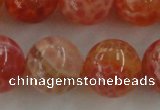 CAG5565 15.5 inches 14mm round natural fire agate beads wholesale