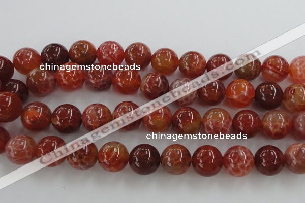 CAG5566 15.5 inches 16mm round natural fire agate beads wholesale