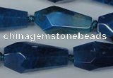 CAG5571 15 inches 15*20mm - 15*32mm faceted nuggets agate beads