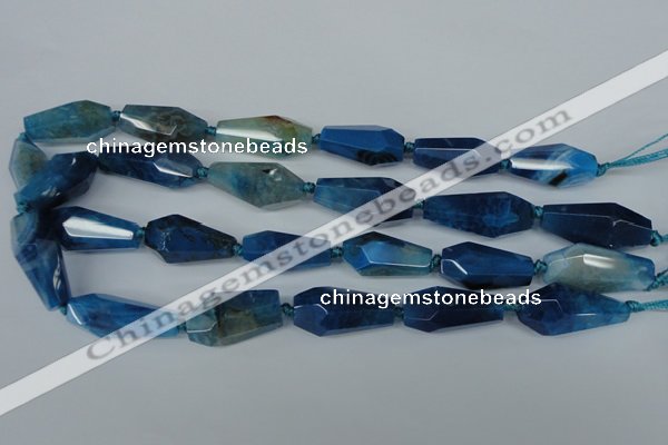 CAG5571 15 inches 15*20mm - 15*32mm faceted nuggets agate beads