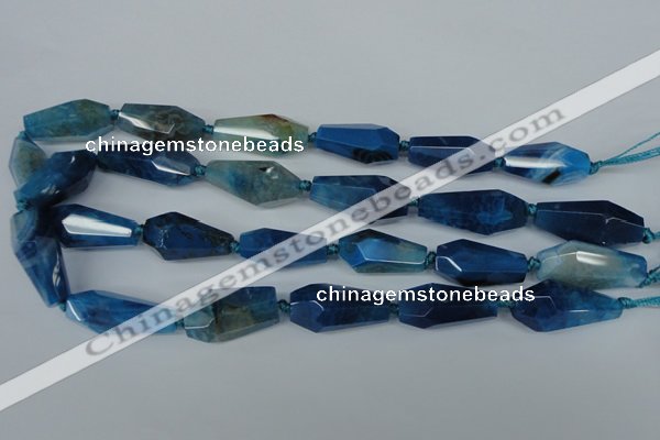 CAG5571 15 inches 15*20mm - 15*32mm faceted nuggets agate beads