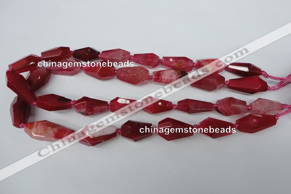 CAG5574 15 inches 13*18mm - 15*28mm faceted nuggets agate beads