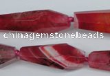 CAG5575 15 inches 15*30mm - 18*45mm faceted nuggets agate beads