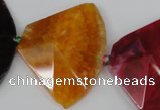 CAG5589 15 inches 30*42mm faceted triangle dragon veins agate beads