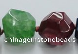 CAG5590 15 inches 10*12mm - 25*27mm faceted nuggets agate beads