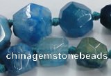 CAG5591 15 inches 10*12mm - 25*27mm faceted nuggets agate beads