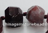 CAG5594 15 inches 10*12mm - 25*27mm faceted nuggets agate beads