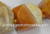 CAG5595 15 inches 12*14mm - 24*25mm faceted nuggets agate beads