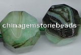 CAG5602 15 inches 25*30mm faceted nuggets agate gemstone beads