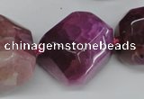 CAG5606 15 inches 25*28mm faceted nuggets agate gemstone beads