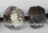 CAG5608 15 inches 20*22mm - 25*30mm faceted nuggets agate gemstone beads