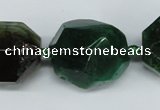 CAG5609 15 inches 22*25mm faceted nuggets agate gemstone beads