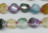 CAG5618 15 inches 10*12mm faceted nuggets agate gemstone beads