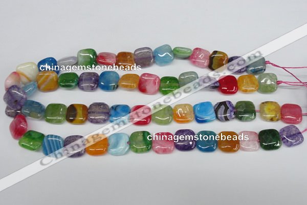 CAG5636 15 inches 14*14mm square dragon veins agate beads