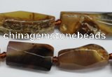 CAG5637 15 inches 13*20mm - 15*35mm faceted nuggets agate beads