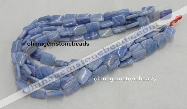 CAG564 16 inches 13*18mm rectangle blue agate beads wholesale