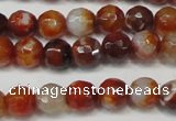 CAG5675 15 inches 6mm faceted round fire crackle agate beads