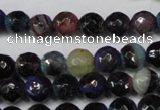 CAG5677 15 inches 6mm faceted round fire crackle agate beads