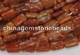 CAG568 15.5 inches 8*10mm rectangle natural fire agate beads