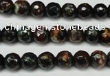 CAG5692 15 inches 8mm faceted round fire crackle agate beads