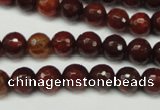 CAG5699 15 inches 8mm faceted round fire crackle agate beads