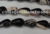 CAG5711 15 inches 8*12mm faceted teardrop fire crackle agate beads