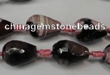 CAG5721 15 inches 12*16mm faceted teardrop fire crackle agate beads