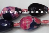 CAG5742 15 inches 15*20mm faceted teardrop fire crackle agate beads