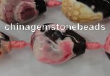 CAG5750 15 inches 18*25mm faceted teardrop fire crackle agate beads