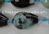 CAG5752 15 inches 18*25mm faceted teardrop fire crackle agate beads