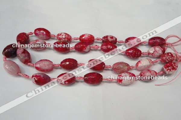 CAG5791 15 inches 13*18mm faceted rice fire crackle agate beads