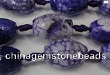 CAG5793 15 inches 13*18mm faceted rice fire crackle agate beads