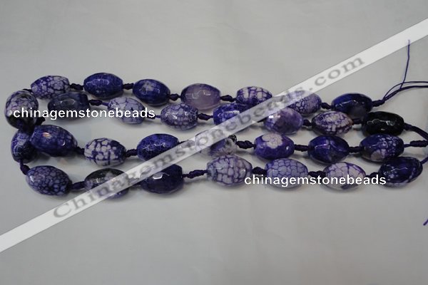 CAG5793 15 inches 13*18mm faceted rice fire crackle agate beads