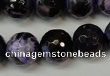 CAG5864 15 inches 16mm faceted round fire crackle agate beads