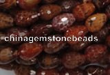 CAG587 15.5 inches 10*14mm faceted teardrop natural fire agate beads