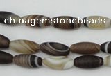 CAG5910 15 inches 5*12mm rice Madagascar agate gemstone beads