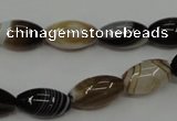 CAG5912 15 inches 8*16mm rice Madagascar agate gemstone beads