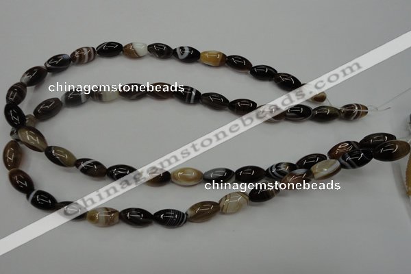 CAG5912 15 inches 8*16mm rice Madagascar agate gemstone beads