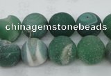 CAG5927 15 inches 10mm round matte druzy agate beads wholesale