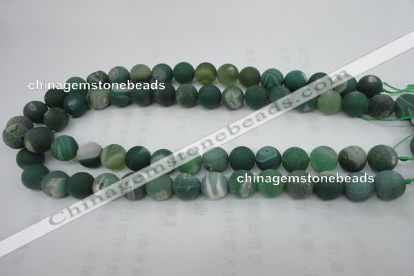 CAG5927 15 inches 10mm round matte druzy agate beads wholesale