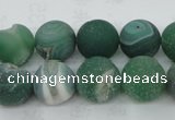 CAG5928 15 inches 12mm round matte druzy agate beads wholesale