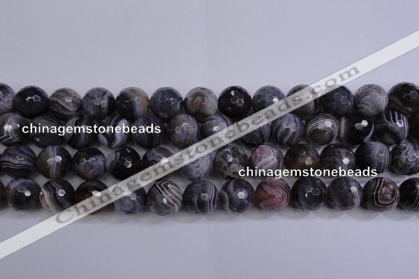 CAG5964 15.5 inches 14mm faceted round botswana agate beads wholesale