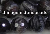 CAG5966 15.5 inches 18mm faceted round botswana agate beads wholesale